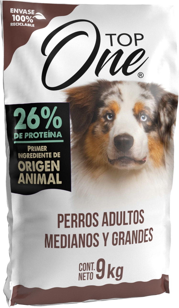 Envase perro grande Top One